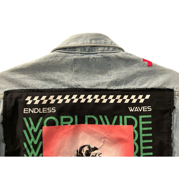 Trademark Brooklyn Cloth Men's Size Small Denim Blue Jacket New Age Graphic - Picture 11 of 12